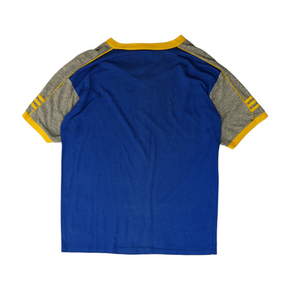 Vintage Blue Color Block T-Shirt