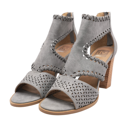 Gray Heeled Sandals