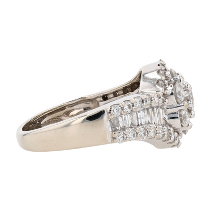 1 1/3 ctw 10K White Gold Diamond Fashion Ring