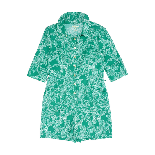 Green Graphic Romper