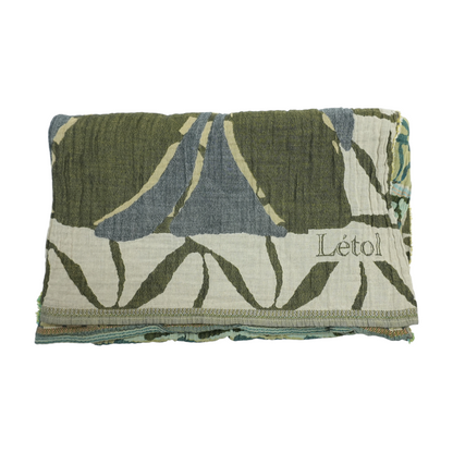 Multi Graphic Cotton Blend Scarf