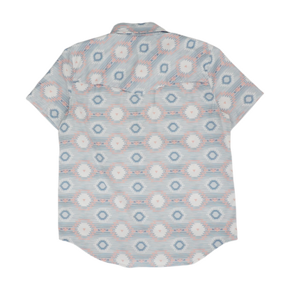 Blue Print Short Sleeve Button Down