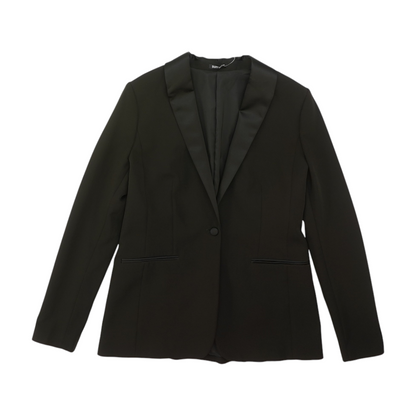 Black Long Solid Blazer