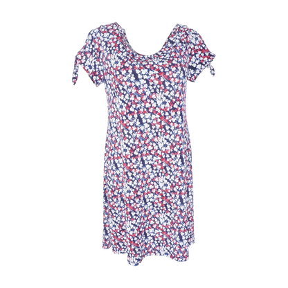 Navy Floral Midi Dress