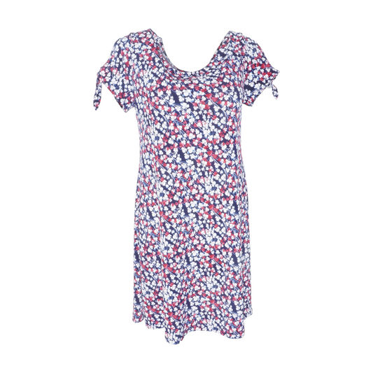 Navy Floral Midi Dress