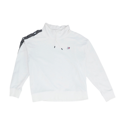 White Solid Hoodie Pullover