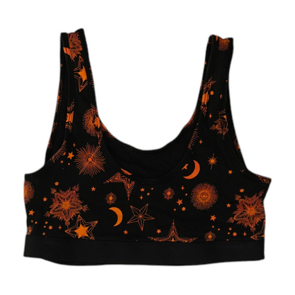 Black Graphic Sports Bra