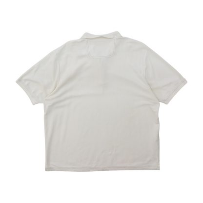 White Solid Short Sleeve Polo