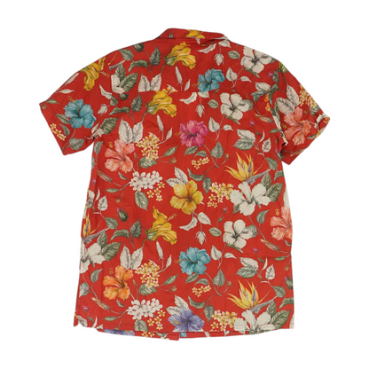 Red Floral Button Down