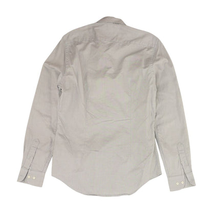 Gray Solid Long Sleeve Button Down
