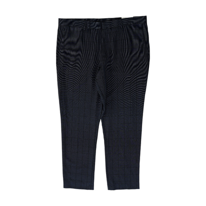 Navy Check Slim Pants