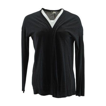 Black Solid Cardigan Sweater