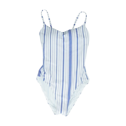 White Striped One-Piece