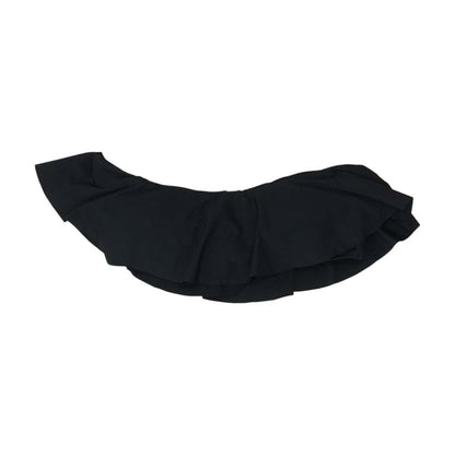 Black Solid Swim Top