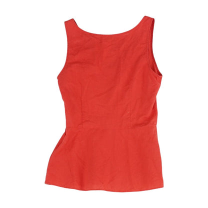Red Solid Sleeveless Blouse