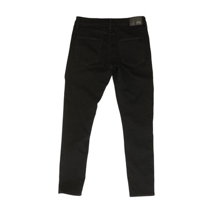 Black Solid Skinny Leg Jeans