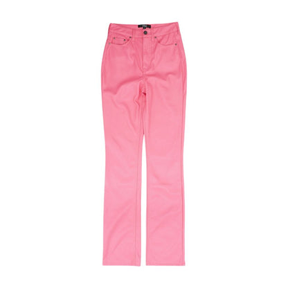Pink Solid Five Pocket Pants