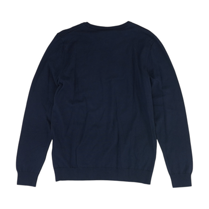 Navy Solid Pullover Sweater