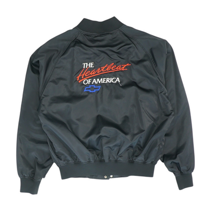 Vintage Chevrolet 'The Heartbeat Of America' Satin Bomber Jacket