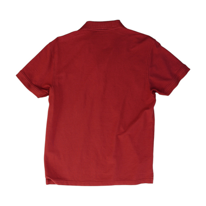 Red Solid Short Sleeve Polo