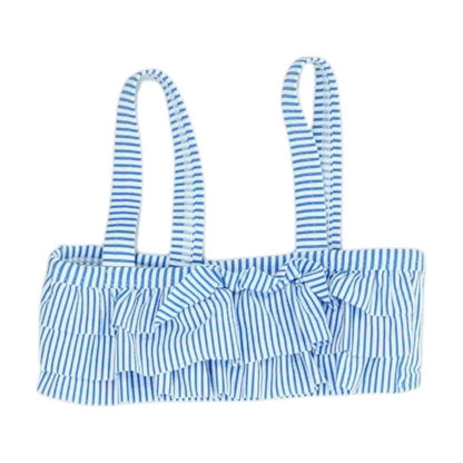 Blue Striped Swim Top
