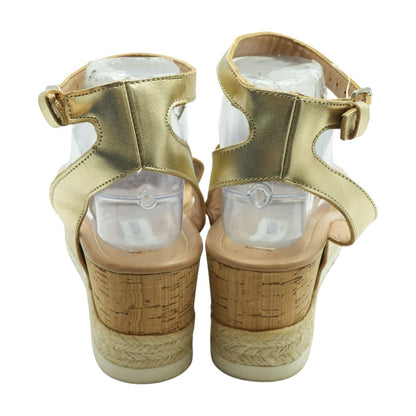 Gold Wedged Sandals