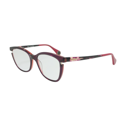 Burgundy Roof Top 3 Oval Prescription Eyewear