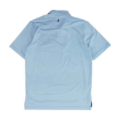 Blue Striped Short Sleeve Polo
