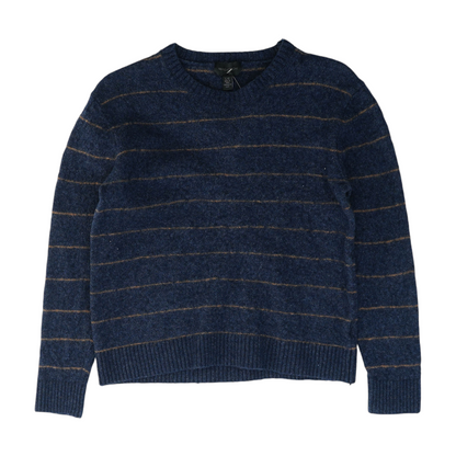 Navy Striped Pullover Sweater
