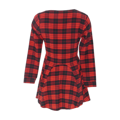 Red Check Mini Dress
