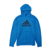 Blue Solid Hoodie Pullover