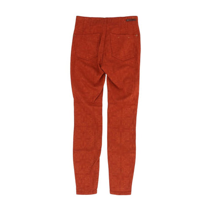 Red Floral High Rise Skinny Leg Jeans