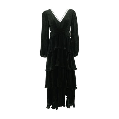 Black Solid Maxi Dress