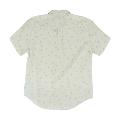 Ivory Graphic Short Sleeve Button Down