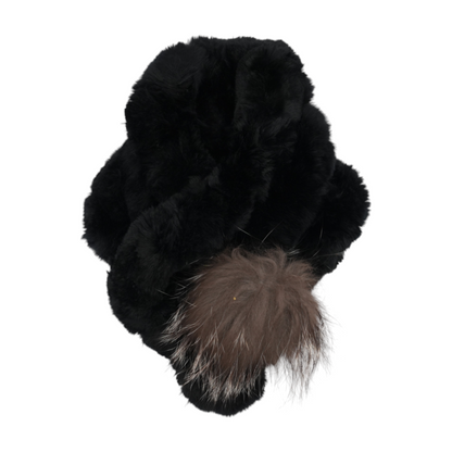 Black Fur Scarf