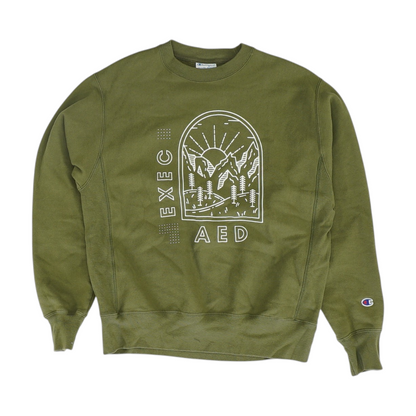 Green Graphic Sweatshirt Pullover