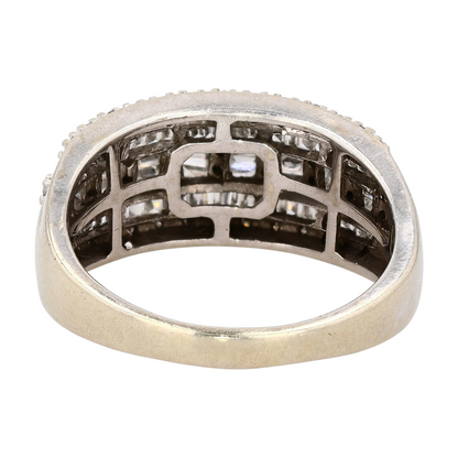1/2 ctw 10K White Gold Diamond Band Ring