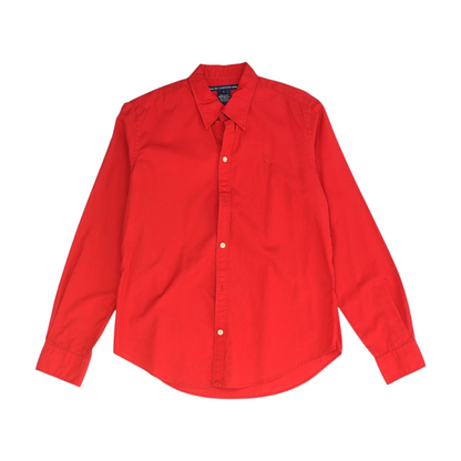 Red Long Sleeve Button Down