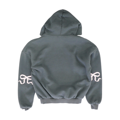 Gray Solid Hoodie Pullover