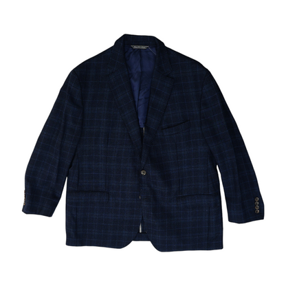 Navy Short Check Sport Coat