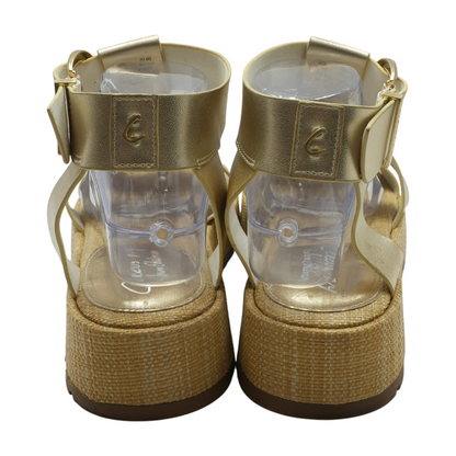 Gold Wedged Sandals