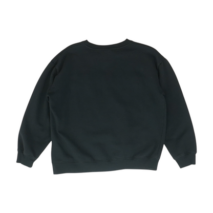 Black Solid Sweatshirt Pullover