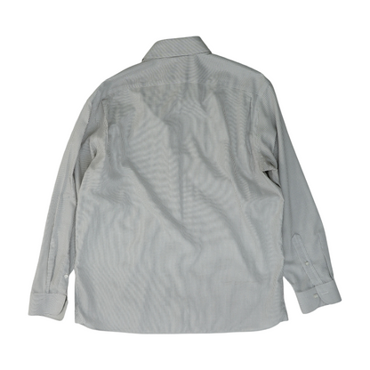 Gray Striped Long Sleeve Button Down