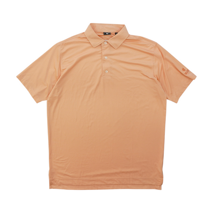 Peach Solid Short Sleeve Polo