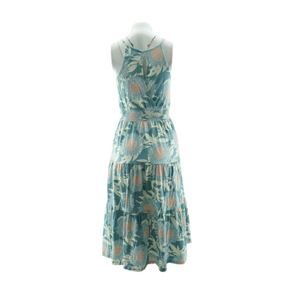 Blue Floral Midi Dress