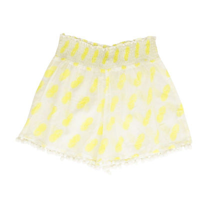 White Floral Shorts
