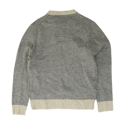 Beige Abstract Pullover Sweater