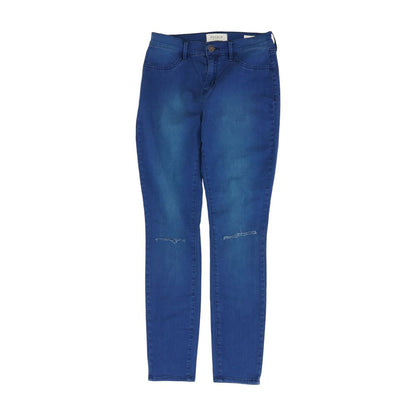 Blue Solid High Rise Jeans