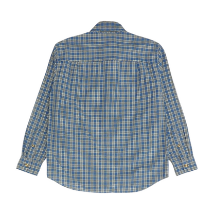 Blue Plaid Long Sleeve Button Down