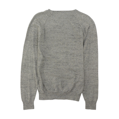 Gray Solid Pullover Sweater